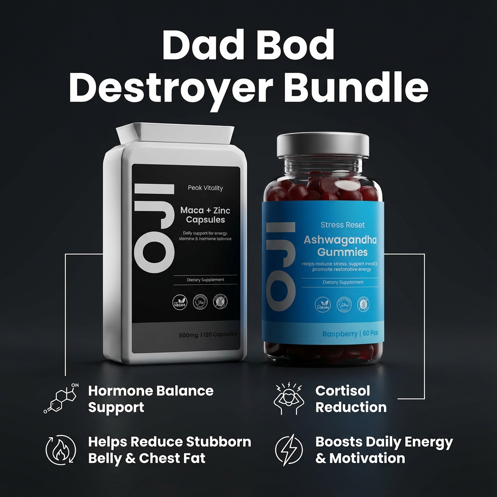 Dad Bod Destroyer Bundle – Hormone & Stress Support for Stubborn Body fat.