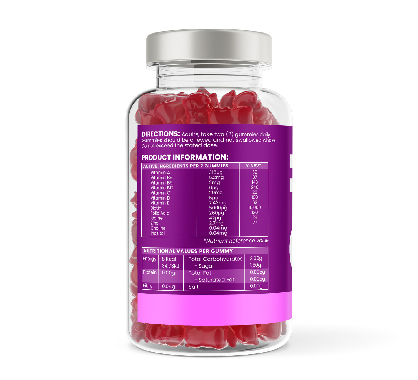 Hair Skin & Nails - Extra Strength Biotin Gummies