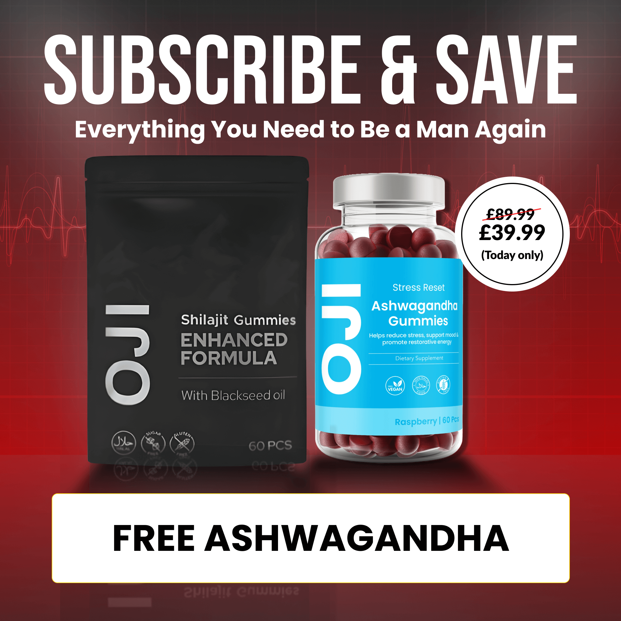Pack Included Performance Subscription Pack- Free Ashwagandha Pack Included – My OJI Ltd