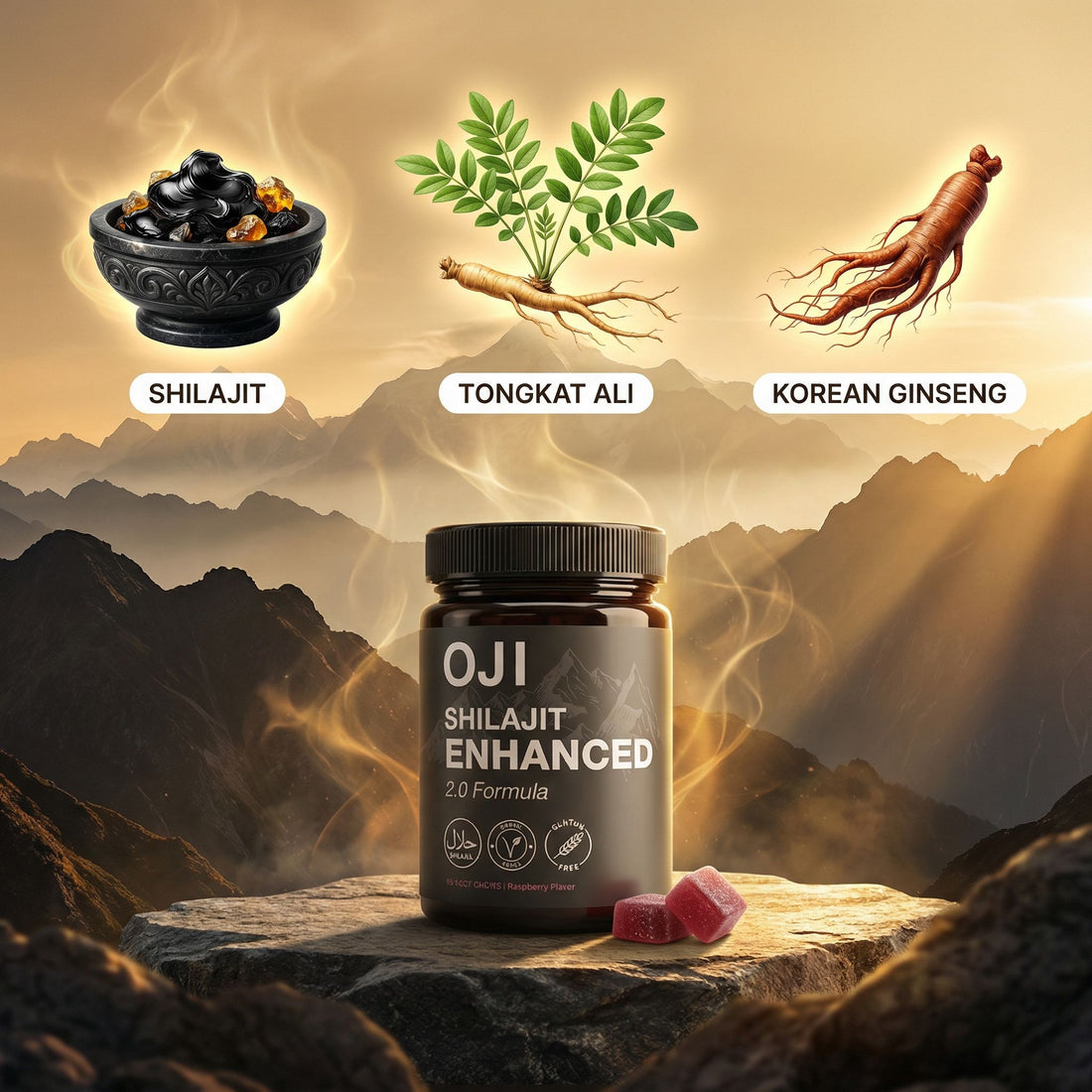 OJI 2.0 Shilajit Enhanced bottle